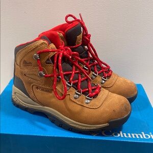 Columbia Brown and Red Hiking Boots
